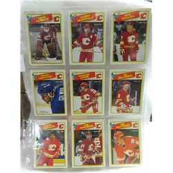 HOCKEY CARDS - SHEET OF 9 - CALGARY FLAMES