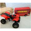 Image 1 : METAL TOYS - BRITISH DOUBLE DECKER BUS & QUAD