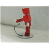 Image 2 : MINI FIGURE - RED - WITH STAND, WEAPON & EXTRA HAIR