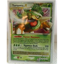 POKEMON COLLECTOR CARD IN PROTECTIVE SLEEVE - TORTERRA LV.X HOLO PROMO- DP09