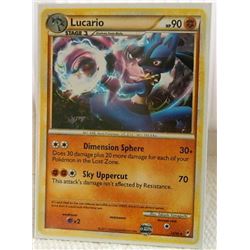 POKEMON COLLECTOR CARD IN PROTECTIVE SLEEVE - LUCARIO STAGE 2 - 14/95
