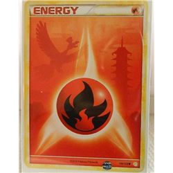 POKEMON COLLECTOR CARD IN PROTECTIVE SLEEVE - ENERGY - FIRE - COMMON - 116/123