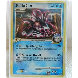 POKEMON COLLECTOR CARD IN PROTECTIVE SLEEVE - PALKIA BASIC  HOLO - 12/127