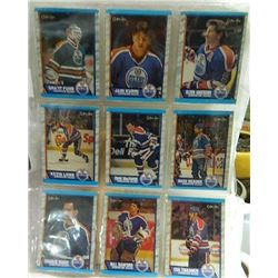 HOCKEY CARDS - SHEET OF 9 - EDMONTON OILERS