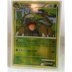 POKEMON COLLECTOR CARD IN PROTECTIVE SLEEVE - TORTERRA STAGE 2 REVERSE HOLO - 10/95