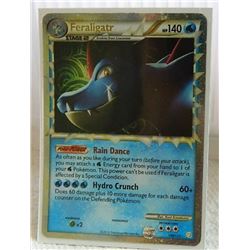 POKEMON COLLECTOR CARD IN PROTECTIVE SLEEVE - FERALIGATR STAGE 2 SUPER RARE HOLO - 108/123