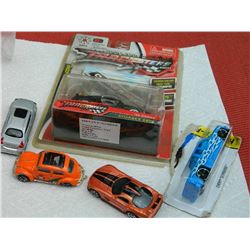 BAG OF ASSORTED TOY CARS - 5 TTL - SOME NEW IN PACKAGE