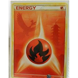 POKEMON COLLECTOR CARD IN PROTECTIVE SLEEVE - ENERGY - FIRE - COMMON - 116/123