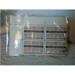 STAMPS - CANADA 5 CENTS - 1962 - TRANS CANADA HIGHWAY - 4 TTL