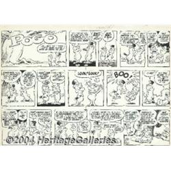 Walt Kelly - Pogo Sunday Comic Strip Original Art, dated 11-4-56 (Hall Syndicate, 1956).