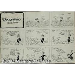 Garry Trudeau - Doonesbury Sunday Comic Strip Original Art, dated 2-27-72 (Universal Press Syndicate