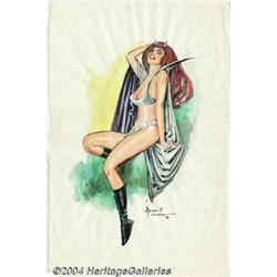 Alfredo Alcala - Satana Painting Original Art (1976).