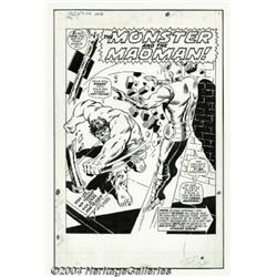 Dick Ayers and John Severin - Original Splash Page Art for The Incredible Hulk #144, page 1 (Marvel,
