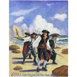 Richard Becker - Pirate Tales #1 Cover Original Art (Black Swan, 2002).