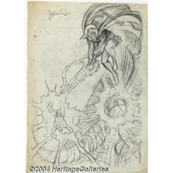 Frank Brunner - Marvel Premiere #14 Cover Preliminary Original Art (Marvel, 1974).