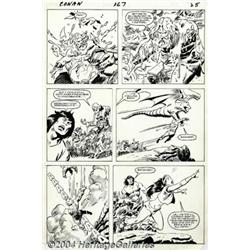 John Buscema and Dave Simons - Conan the Barbarian #167, pages 19-21 Original Art (Marvel, 1985).