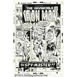 Sal Buscema - Iron Man #33 Cover Original Art (Marvel, 1970).