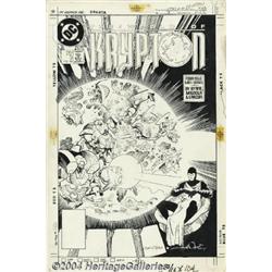 John Byrne and Walt Simonson - The World of Krypton #3 Cover Original Art (DC, 1988).