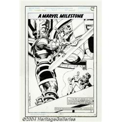John Byrne - Fantastic Four #358, Silver Surfer, Galactus Pin-Up Original Art (Marvel, 1991).
