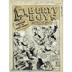 Arturo Cazeneuve (attributed) - Hello Pal #1, Complete 9-page Liberty Boys Story, "Sabotage in the H