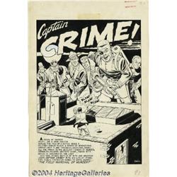 Johnny Craig - Crime Patrol #7, page 1 Splash Page Original Art (EC, 1948).