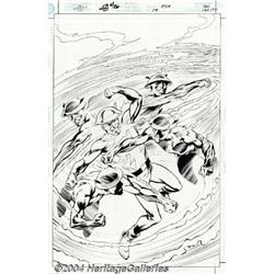 Alan Davis and Mark Farmer - JSA #17 Cover Original Art (DC, 2000).