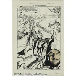 Maurice Del Bourgo - Classics Illustrated #113 "The Forty-Five Guardsmen" Splash Page Original Art (