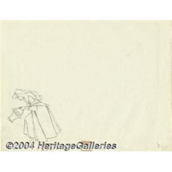 Walt Disney Studios - "Sleeping Beauty" Briar Rose Drawing Original Art (Walt Disney, circa 1959).