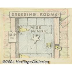 Walt Disney Studios - Background Concept Drawing Animation Original Art (undated).