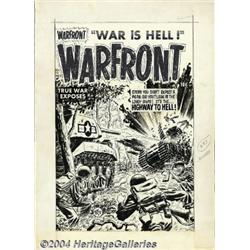 Lee Elias - Warfront #12 Cover Original Art (Harvey, 1952).
