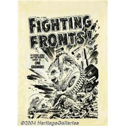 Lee Elias - Fighting Fronts #5 Cover Original Art (Harvey, 1953).