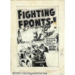 Lee Elias - Fighting Fronts #6 Cover Original Art (Harvey, 1953).