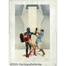 Enric - SF Painting and Preliminary Drawing for Starbrite Original Art (undated).