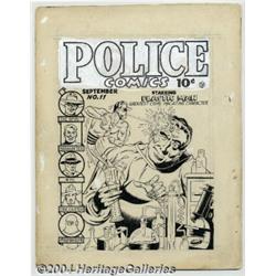 Gill Fox - Police Comics #11 Cover Original Art (Quality, 1942).