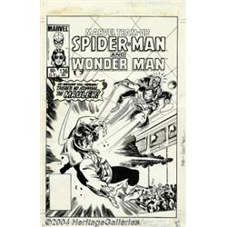 Ron Frenz and Paul Smith - Marvel Team-Up #136 Cover Original Art (Marvel, 1983).