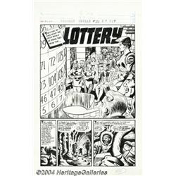 John Giunta and Manny Stallman - Chamber of Chills #22, complete 5-page story "Lottery" Original Art