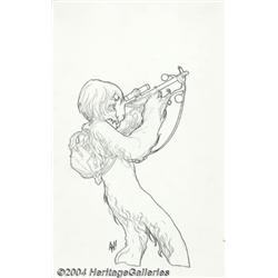 Adam Hughes - Star Wars Rorowrr Wookie Scout Original Illustration (undated).