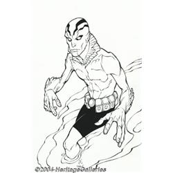 Adam Hughes and Karl Story - Hellboy "Abe Sapien" Original Illustration (undated).
