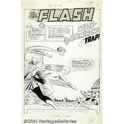 Carmine Infantino and Joe Giella - The Flash #124, Splash page 1 Original Art (DC, 1961).