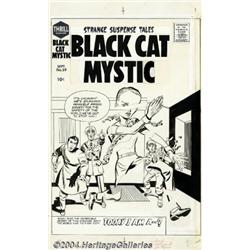 Jack Kirby - Black Cat Mystic #59 Cover Original Art (Harvey, 1957).
