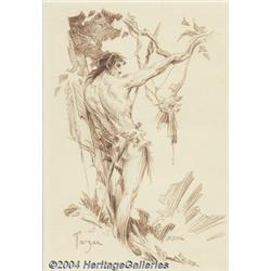 Roy G. Krenkel - Tarzan Sketch Original Art (undated).