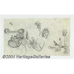 Harvey Kurtzman - Little Annie Fanny Pencil Roughs, Group of 2 Original Art (Playboy, 1979).