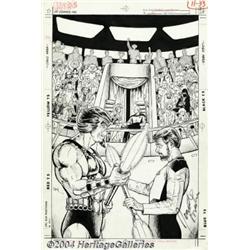 Jerome K. Moore - Star Trek: the Next Generation #2 Cover Original Art (DC, 1989).