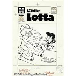 Steve Muffatti - Little Lotta #1 Cover Original Art (Harvey, 1955).