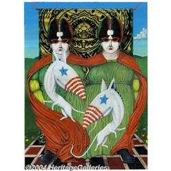 Scott Musgrove - Siamese Twins and Dogs Illustration Original Art (undated).