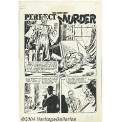 Fred Peters - War Against Crime #10, Story page 1 Original Art (EC, 1949).