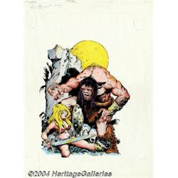 Mike Ploog - Beauty and the Beast Illustration Original Art (Marvel, 1974).
