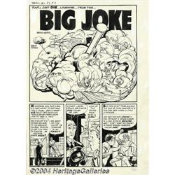 Bob Powell - Tomb of Terror #10, Complete 5-page Story, "Big Joke" Original Art (Harvey, 1953).