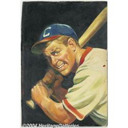 Pulp Artist (anonymous) - Baseball Batter Painting Original Art (undated).