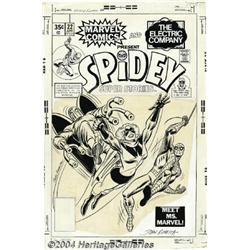 John Romita Sr. - Spidey Super Stories #22 Cover Original Art (Marvel, 1977).
